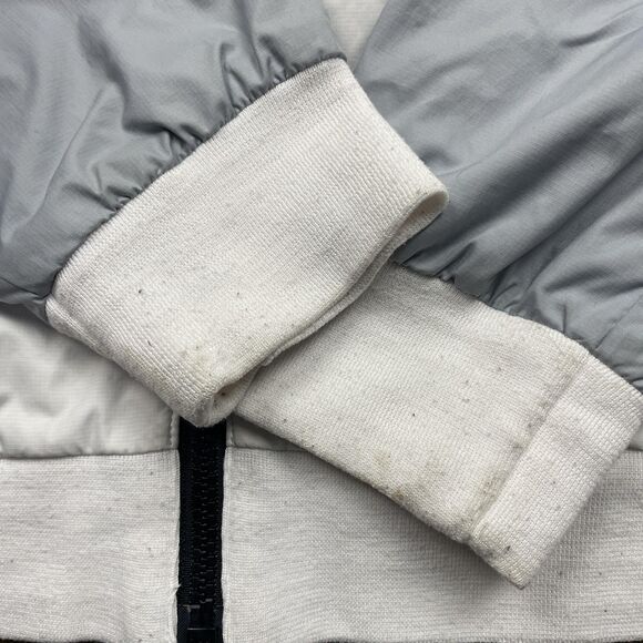 Nike Jacket Mens Medium Black White Gray Hooded Windbreaker Full Zip Colorblock - Picture 4 of 15